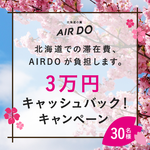 北海道もっと楽しもうキャンペーン~北海道での滞在費をAIRDOが負担します!~