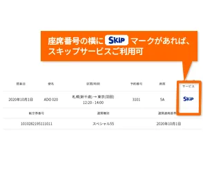 スキップサービスのサンプル