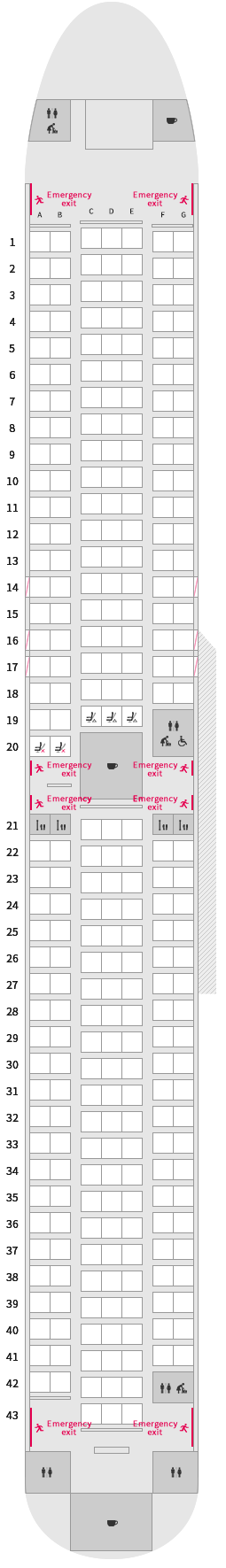 Aircraft Equipment And Seat Mapboeing 767 300 And 300er